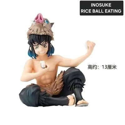 Demon Slayer Inosuke Riceball Eating Figure