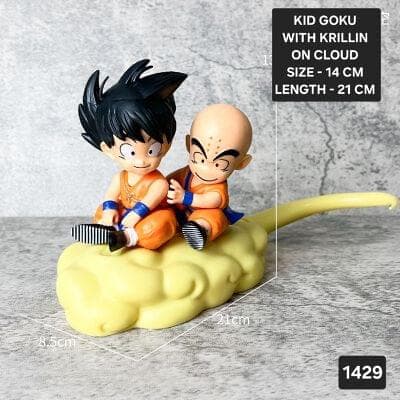Kid Goku with Krillin on Cloud Figure