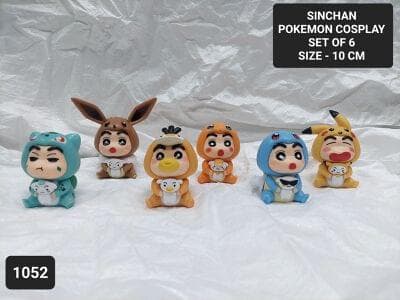 Shinchan Pokemon Cosplay Set of 6