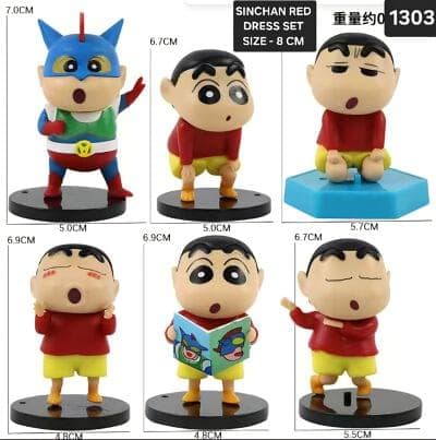 Shinchan Red Dress Set